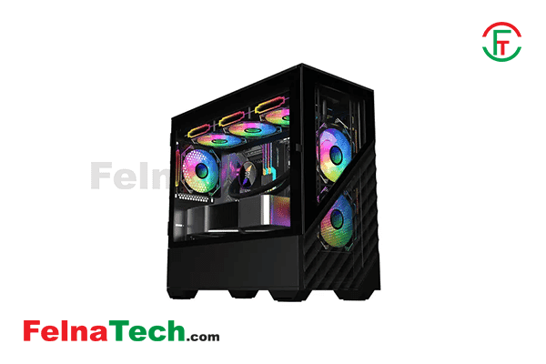 1STPLAYER D7 M-ATX RGB Gaming Case (Black)