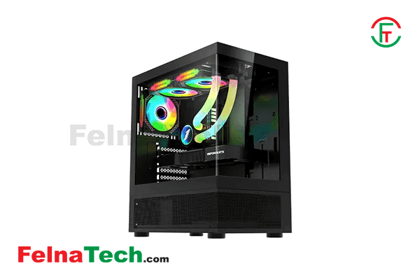 1STPLAYER Mi7-A ATX RGB Gaming Case (Black)