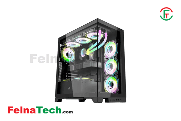 1STPLAYER MI8 ATX DESKTOP CASE (BLACK)