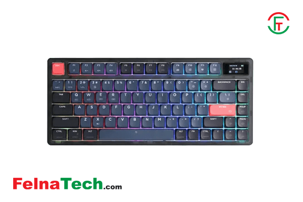 Ajazz AK832 Pro Brown Switch Bluetooth Wireless Mechanical Keyboard with LED Screen