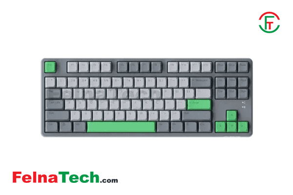 Ajazz AK873 Hot Swappable MDA Profile Green Switch Mechanical Gaming Keyboard