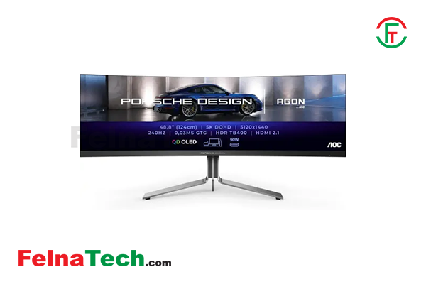AOC AGON PRO PD49 PORSCHE DESIGN 49" 240Hz 0.3ms 5K DUAL-QHD QD-OLED Gaming Curved Monitor