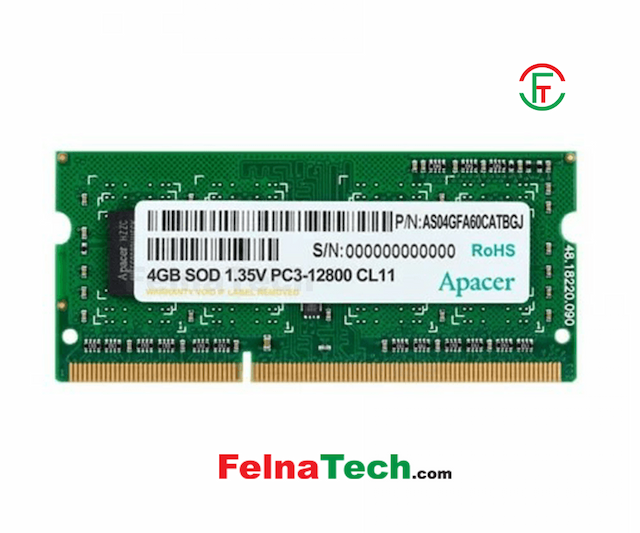 Apacer 4GB DDR3 1600MHz Laptop RAM-DV.04G2K.KAM