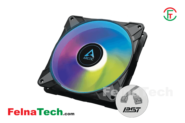 Arctic P12 PWM PST ARGB 120mm Black Casing Cooling Fan