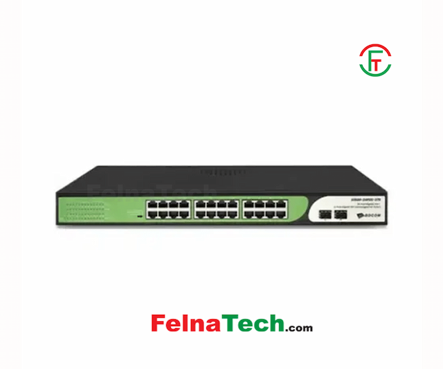 BDCOM S1500-24P2S-370 24-Port Unmanaged PoE Switch