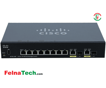 Cisco SF352-08P 08 Port PoE 10/100 Managed, 2-port Gigabit LAN and SFP combo