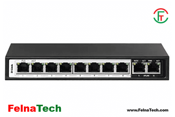 D-Link DGS-F1010P-E 10 Port Unmanaged PoE Switch