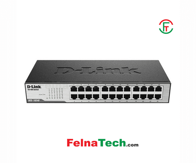 D-Link DES-1024D 24-Ports 10/100 Fast Ethernet Unmanaged Rack Mount Switch