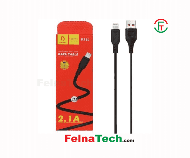 Denmen - D23L Lightning - Data & Charging Cable  2.1A