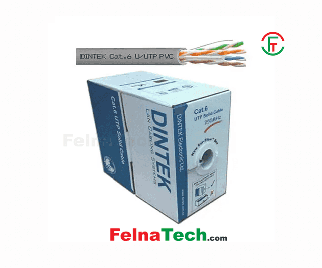Dintek 1101-04044CH 305 Meter Cat6 23AWG UTP Solid Cable