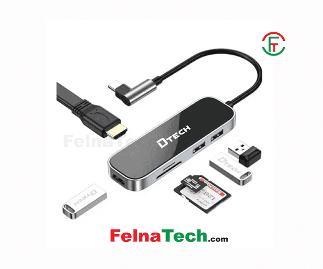 Dtech T0040 7 in 1 Type-C Hub
