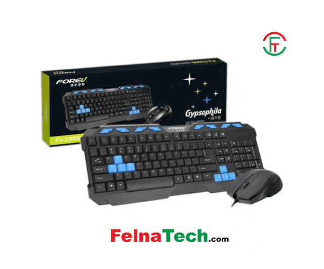 Forev FV-3300S Fashion Wired Keyboard and Mouse Combo