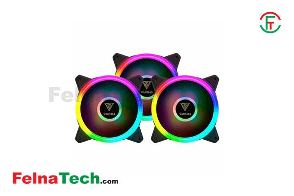 Gamdias AEOLUS M2 1203 Lite 120mm RGB PC Case & Radiator Fan (3 Fans Pack)