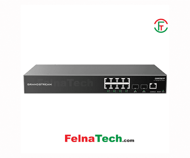 Grandstream GWN7801P 8 Port Gigabit Layer 2+ Managed PoE Network Switch