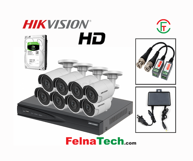 HIKVISION 8 Camera HD night vision security CCTV Package