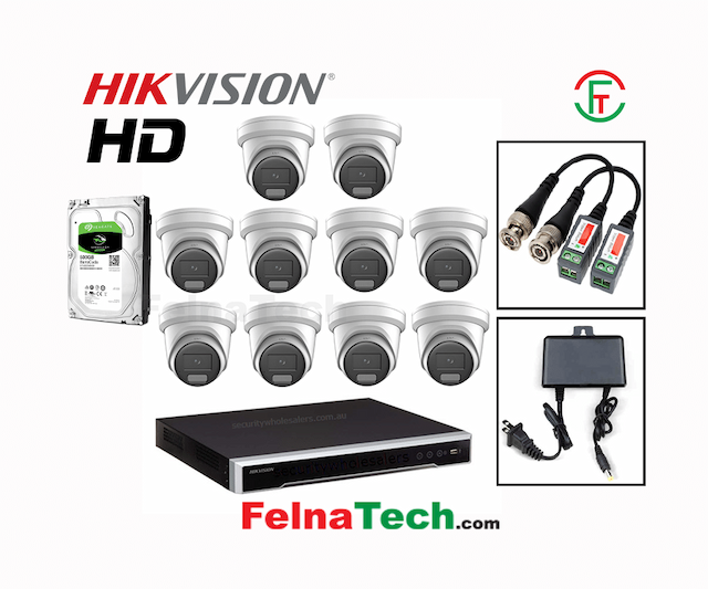 HIKVISION 10 Camera HD night vision security CCTV Package