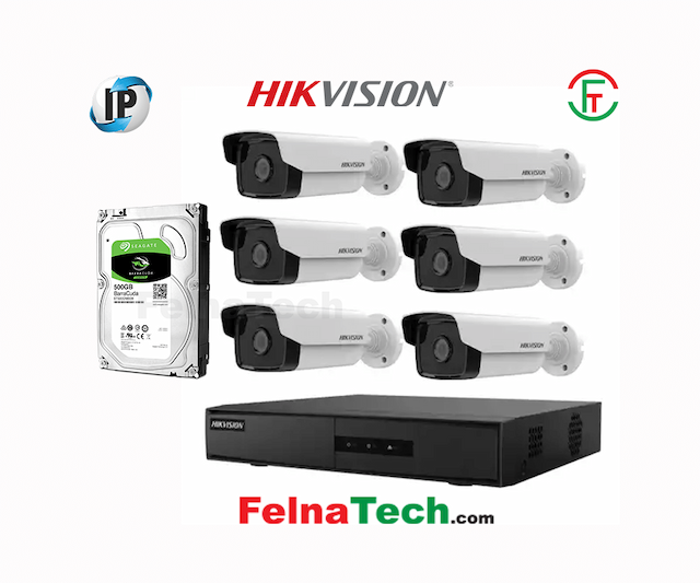 HIKVISION 6 Camera IP CCTV Package