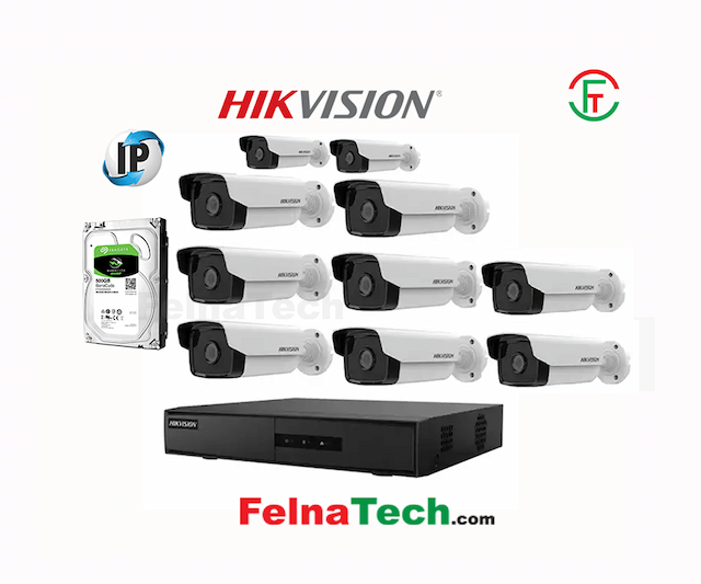 HIKVISION 10 Camera IP CCTV Package