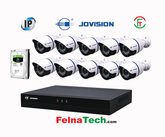 Jovision 10 Camera IP CCTV Package