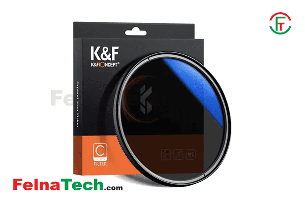 K&F Concept 58mm Blue Multi Coated HMC C Series CPL Camera Lens Filter