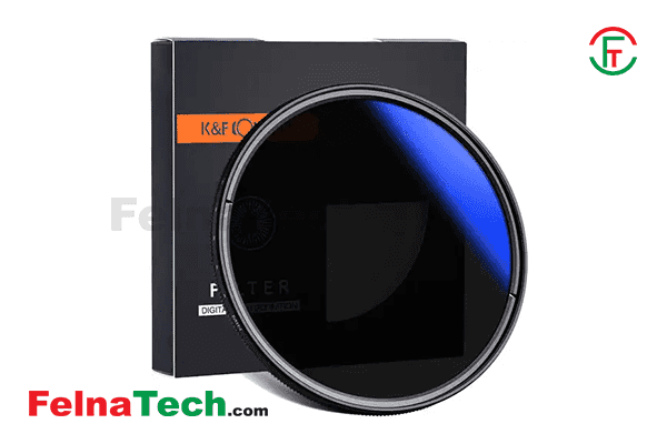 K&F Concept 72mm KF01.1404 ND2-ND400 HMC Blue Multi-Coated Variable Neutral Density ND Filter – Black