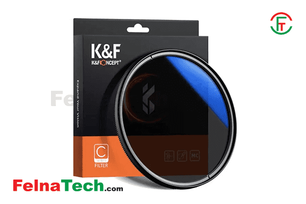 K&F Concept 55mm Blue Multi Coated HMC C-Series CPL Camera Lens Filter