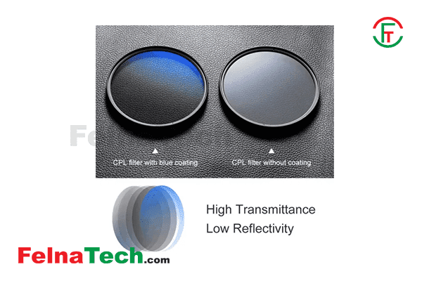 K&F Concept 52mm Blue Multi Coated HMC C Series CPL Camera Lens Filter