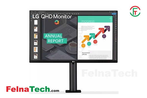 LG 27QN880 27 Inch 2K QHD IPS Ergo Black Monitor