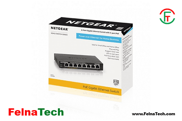 Netgear GS308P 8-Port Gigabit Ethernet Unmanaged Switch with 4-Port PoE