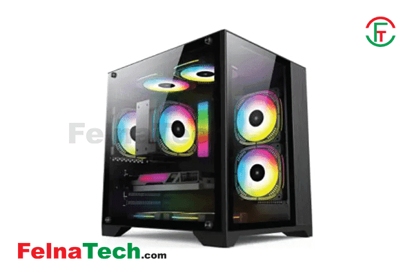 PC Power Ice Cube 2024 BK mATX ARGB Gaming Casing