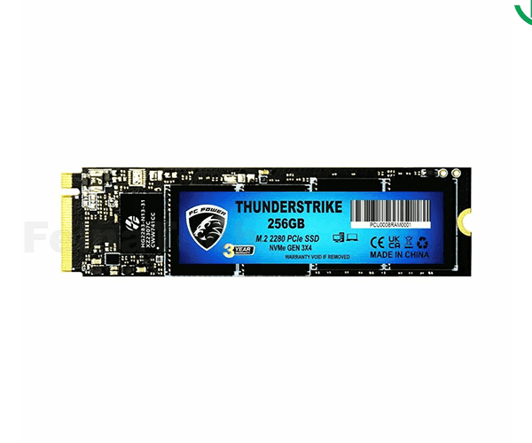 PC Power Thunderstrike 256GB NVMe M.2 2280 PCIe Gen3x4 SSD