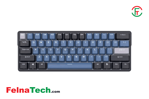 Royal Kludge RK61 Plus Tri Mode RGB 61 Keys Hotswappable Mechanical Brown Switch Gaming Keyboard