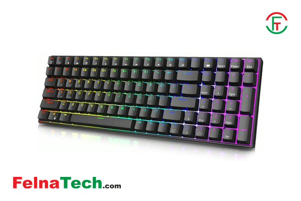ROYAL KLUDGE RK100 RGB Wireless Mechanical Keyboard Brown Switch