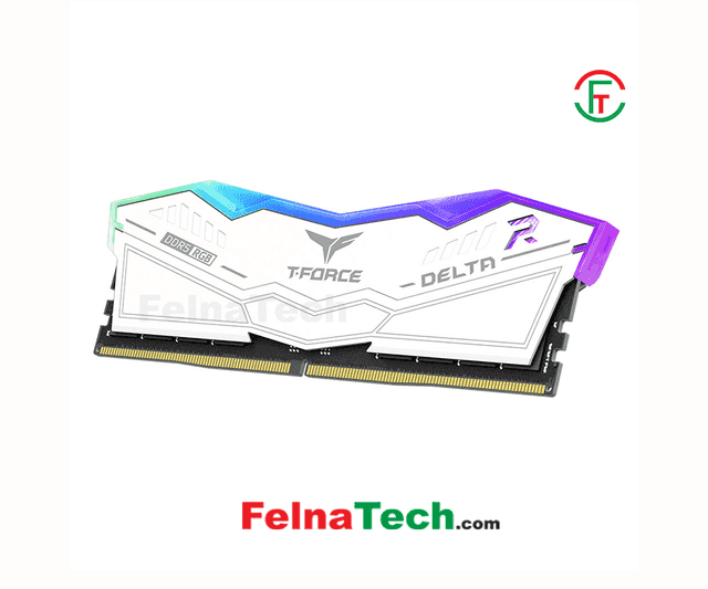 TEAM T-FORCE DELTA RGB White 8GB 6000MHz DDR5 Gaming RAM