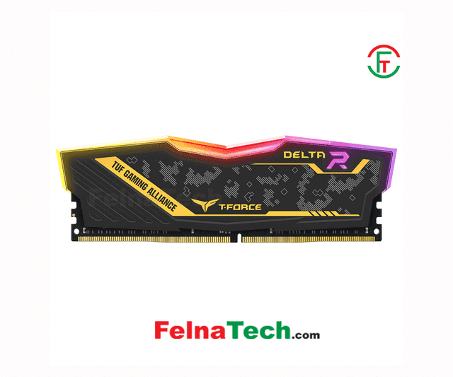 TEAM T-Force DELTA TUF Gaming RGB 8GB 3200MHz DDR4 CL16 Desktop RAM