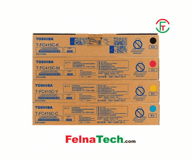 Toshiba T-FC415C-YMCK e-studio Color Original Toner Full Set (4 pcs)