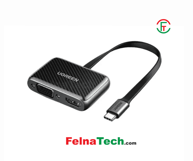 UGREEN 70549 TYPE-C TO HDMI+VGA CONVERTER BLACK