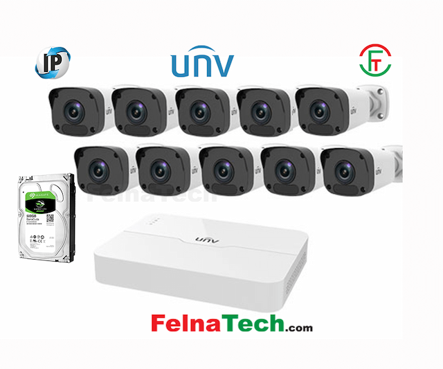 Uniview 10 Camera IP CCTV Package