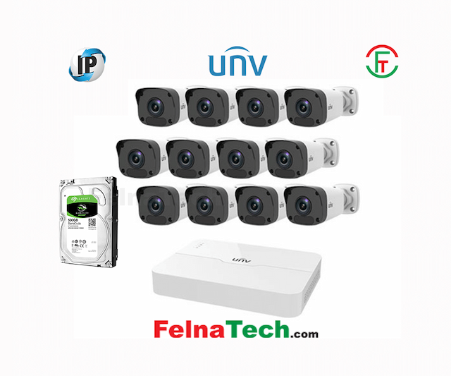 Uniview 12 Camera IP CCTV Package