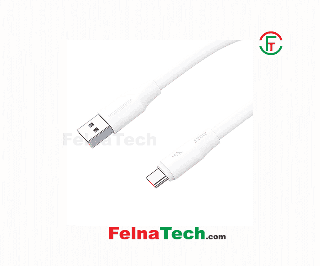 VDENMENV D28T 120W Fast Charging Cable OD 6.0mm 1Meter Type-C