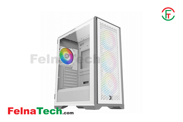 XIGMATEK LUX S Arctic RGB Mid Tower  White Gaming Casing