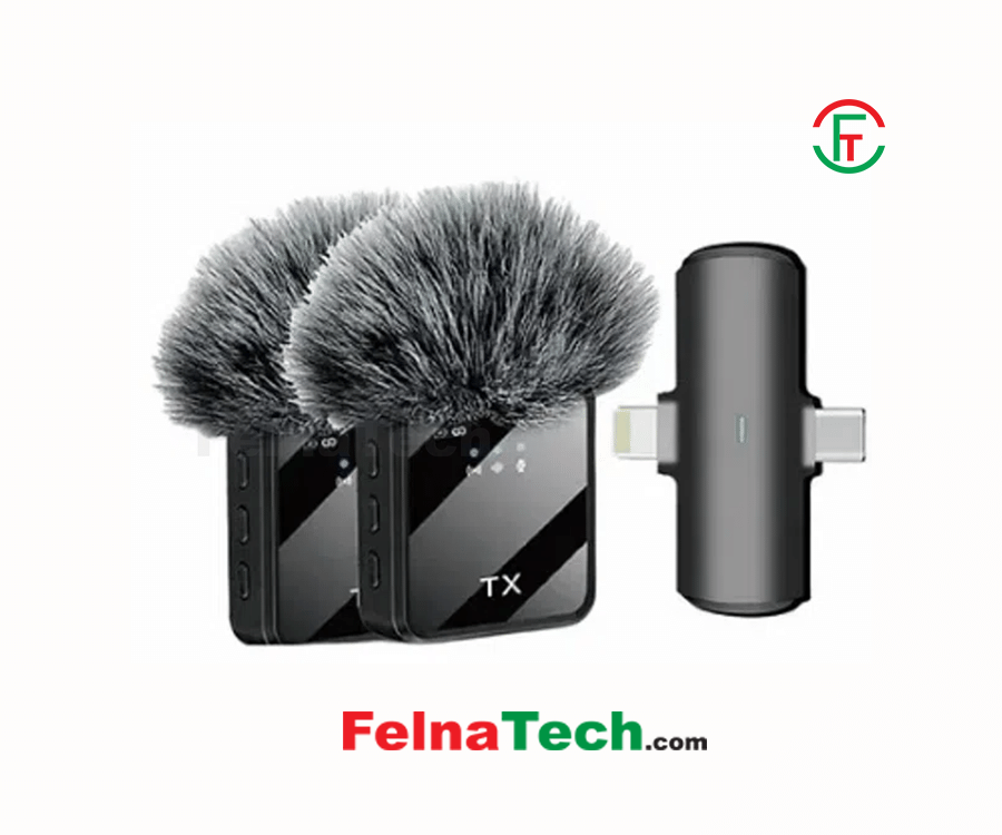 F15-2 2N1 Wireless Collar Microphone For IPhone & Android