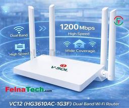 VSOL AC1200 Dual Band Gigabit WiFi 5 Router MU-MIMO + OFDM Support HG3610AC-1G3F