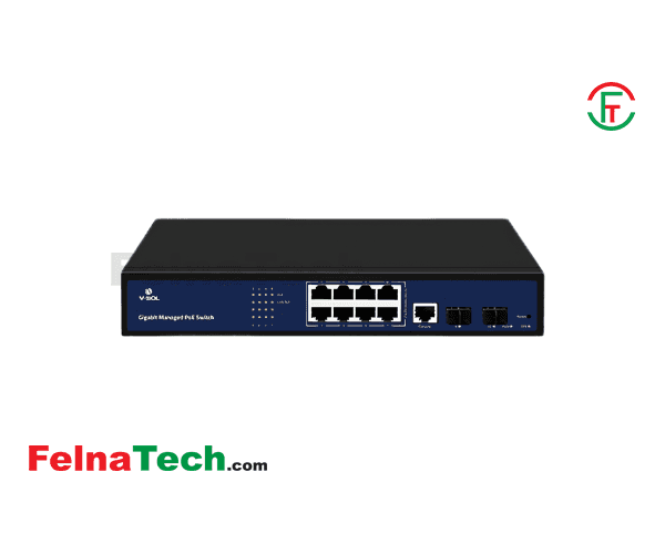 V-SOL V2108-2S-P 8-Port Gigabit L2 Managed PoE Switch with 2 SFP Slots