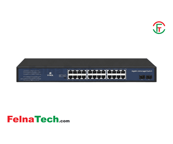 Vsol V1124-2S 24 Port Unmanaged Gigabit Desktop Switch
